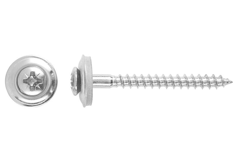 Βίδα & Ροδέλα Inox LUX Φρεζάτη TX Φ4.5x35mm Ασημί 25τμχ