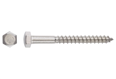 Βίδα Inox LUX HEX Φ8x60mm Ασημί 10τμχ