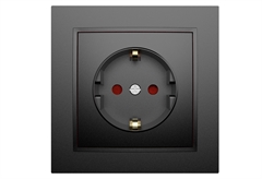 illuminON Alfa Πρίζα Σούκο 16Α Μαύρη Σετ 5 Τεμάχια