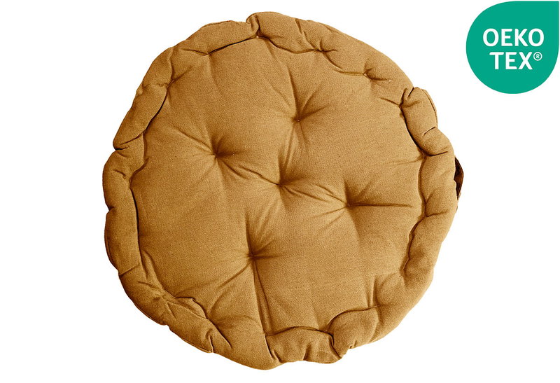 Μαξιλάρι Δαπέδου Φ40xΥ8cm Κίτρινο