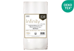 Σετ Μαξιλαροθήκη Ionion Infinity 52x72cm Ivory 2τμχ