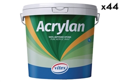 Χρώμα Ακρυλικό Vitex Acrylan Λευκό 10lt 44 Τεμάχια