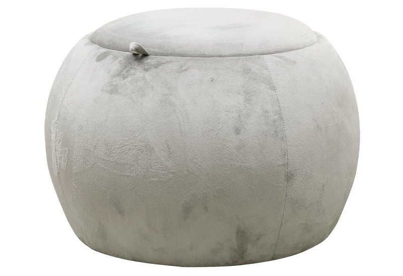 Σκαμπό Homefit Sfera Φ50x35cm Γκρι με Αποθηκευτικό Χώρο