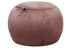 Σκαμπό Homefit Sfera Φ50x35cm Ροζ με Αποθηκευτικό Χώρο