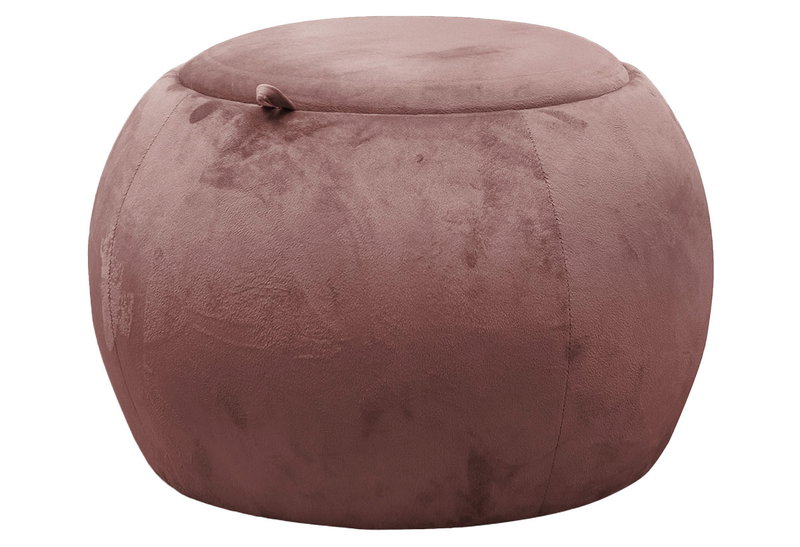 Σκαμπό Homefit Sfera Φ50x35cm Ροζ με Αποθηκευτικό Χώρο