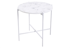 Τραπεζάκι Homefit Mosa Λευκό Φ42x40cm