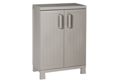 Ντουλάπα Πλαστική Δίφυλλη Toomax Wood Midi New Μ65xΠ37xΥ93cm με 2 Ράφια