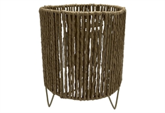 Φανάρι Πλεκτό Φ17x21cm Καφέ