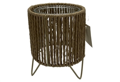 Φανάρι Πλεκτό Φ12x16cm Καφέ