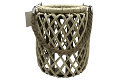 Φανάρι Rattan Φ15x20cm Καφέ