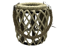 Φανάρι Rattan Φ13x16cm Καφέ