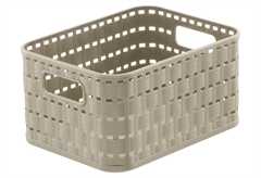 Καλάθι Αποθήκευσης Πλαστικό Rotho Country Μ18.3xΠ13.7xΥ9.8cm 2lt Cappuccino