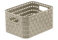 Καλάθι Αποθήκευσης Πλαστικό Rotho Country Μ18.3xΠ13.7xΥ9.8cm 2lt Cappuccino