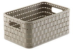 Καλάθι Αποθήκευσης Πλαστικό Rotho Country Μ23.7xΠ15.8xΥ10.8cm 4lt Cappuccino
