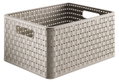 Καλάθι Αποθήκευσης Πλαστικό Rotho Country Μ36.8xΠ27.8xΥ19.1cm 18lt Cappuccino