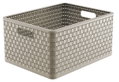 Καλάθι Αποθήκευσης Πλαστικό Rotho Country Μ43xΠ33xΥ21.5cm 28lt Cappuccino