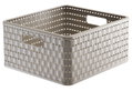 Καλάθι Αποθήκευσης Πλαστικό Rotho Country Μ32.8xΠ30xΥ16cm 14lt Cappuccino