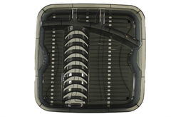 Πιατοθήκη Rotho Geometric Μ39.5xΠ39.5xΥ8cm Ανθρακί