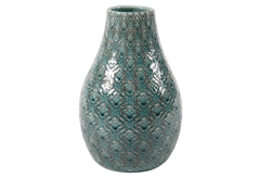 Βάζο Κεραμικό Ostaria Antique Πράσινο 25cm