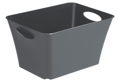 Καλάθι Αποθήκευσης Πλαστικό Rotho Living M35.5x26xy19.2cm 11lt Ανθρακί