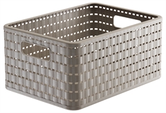 Καλάθι Αποθήκευσης Πλαστικό Rotho Country Μ32.8xΠ23.8xΥ16cm 11lt Cappuccino