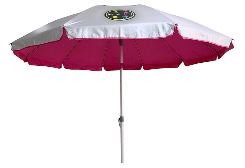 Ομπρέλα Παραλίας Maui&Sons Original 190cm Ασημί/Mangenta