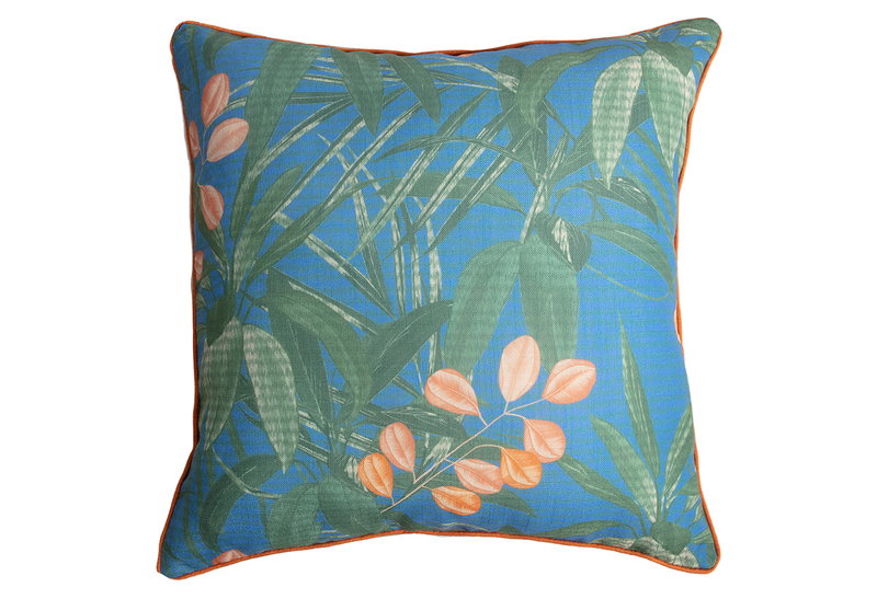 Διακοσμητικό Μαξιλάρι JBY Creation Blue Leaves 40x40cm