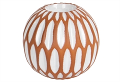 Κηροπήγιο Ρεσώ Eurolamp Terracotta Sphere κίτρινο 9.9cm