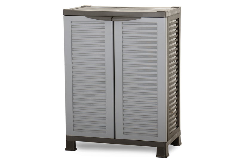 Ντουλάπα Πλαστική Δίφυλλη Ram Star M68xΠ39xY92cm με 1 Ράφι