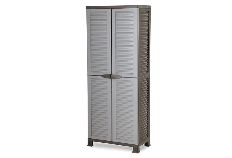 Ντουλάπα Πλαστική Δίφυλλη Ram Star M68xΠ39xY171.5cm με 3 Ράφια