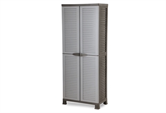 Ντουλάπα Πλαστική Δίφυλλη Ram Star M68xΠ39xY171.5cm με 4 Ράφια & Χώρισμα