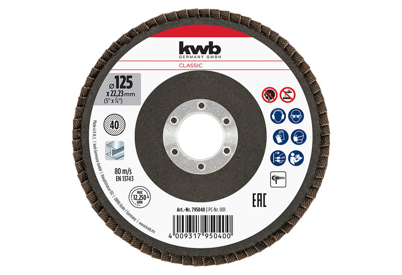 Δίσκος με Φυλλαράκια KWB Corund Κ40 125mm