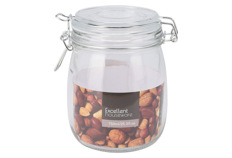 Βάζο Αποθήκευσης Γυάλινο 750ml