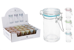 Βάζο Αποθήκευσης Γυάλινο 80ml σε 3 Χρώματα