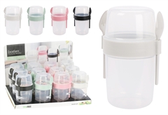 Σετ Φαγητοδοχείο Take Away 110ml με Κουτάλι και Πιρούνι σε 4 Χρώματα