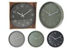 Ρολόι Τοίχου Minimal Φ30cm Πλαστικό σε 3 Σχέδια