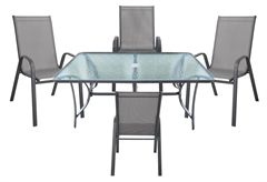 Σετ Κήπου Nattera Veranda Mini Ανοιχτό Γκρι με 4 Πολυθρόνες