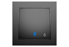 Μπουτόν Κλιμακοστασίου IlluminON Alfa με Λυχνία Μαύρο