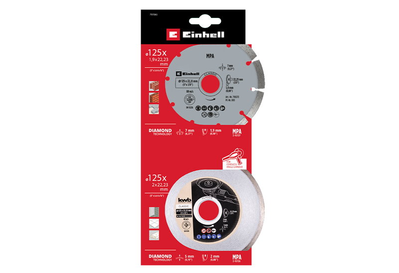 Σετ Διαμαντόδισκοι KWB Φ125mm 2τμχ