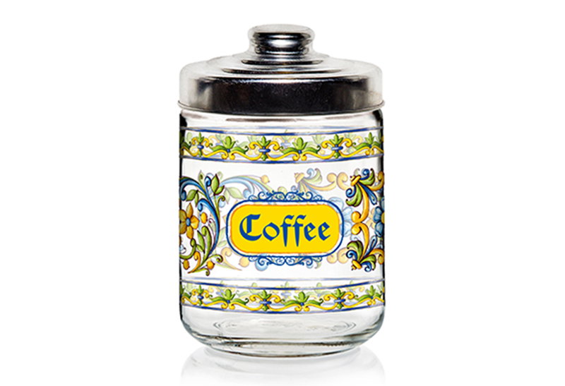 Βάζο Αποθήκευσης Marva Home Sicily Coffee Γυάλινο 800ml με Καπάκι