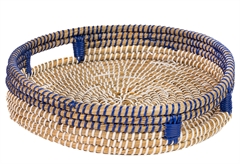 Δίσκος Ψάθινος Μπλε/Φυσικός Φ33cm