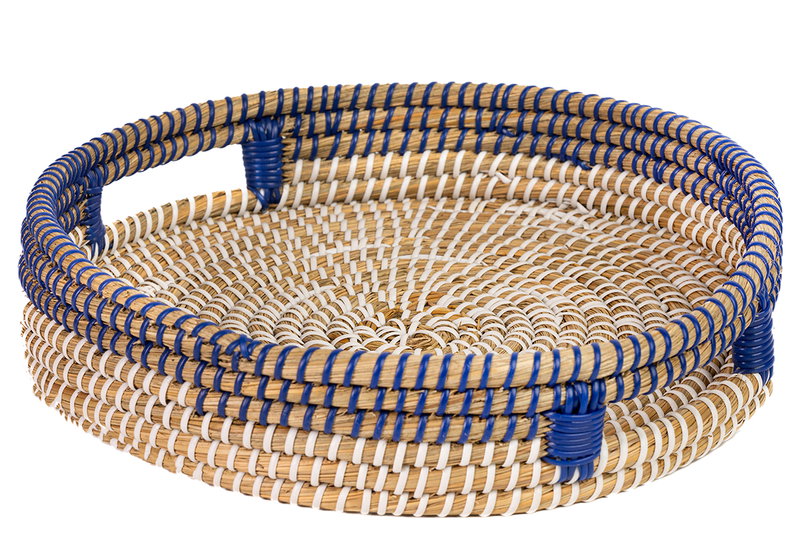 Δίσκος Ψάθινος Μπλε/Φυσικός Φ33cm