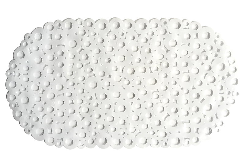 Αντιολισθητικό Πατάκι Μπανιέρας Ionion Circles 69x39cm Λευκό