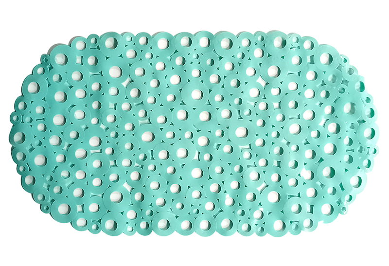 Αντιολισθητικό Πατάκι Μπανιέρας Ionion Circles 69x39cm Τιρκουάζ