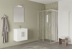 Έπιπλο Μπάνιου με Καθρέπτη Savini Due Zaffiro Lucido 60cm Λευκό