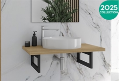 Πάγκος Μπάνιου για Επικαθήμενο Νιπτήρα Drop Smart 80cm Δρυς