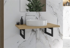 Πάγκος Μπάνιου για Επικαθήμενο Νιπτήρα Drop Smart 80cm Δρυς