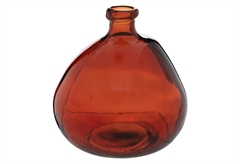 Βάζο Atmosphera Uly 21cm Amber από Ανακυκλωμένο Γυαλί