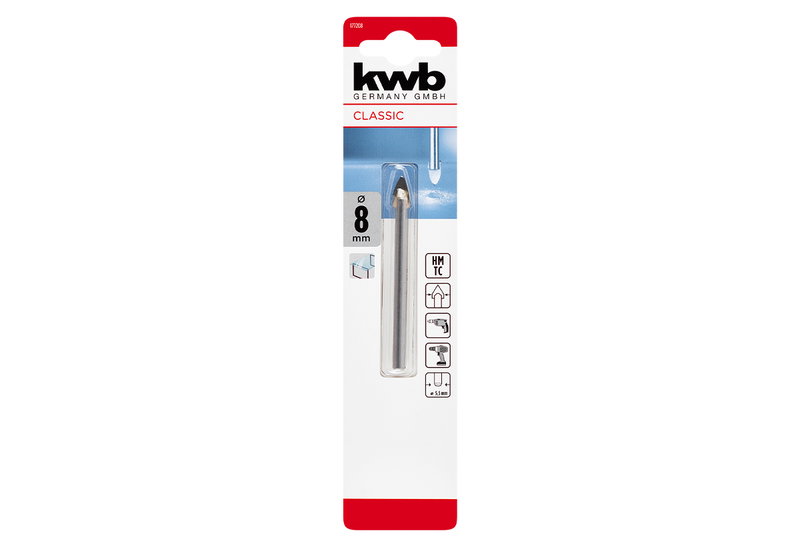 Τρυπάνι Γυαλιού KWB 8mm