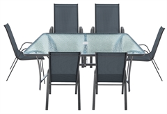 Σετ Κήπου Nattera Veranda Σκούρο Γκρι με 6 Πολυθρόνες